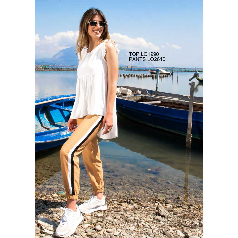 Women's sweatpants with double stripe, LO 2610, Chic & Chic 